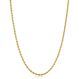 Solid 14k Yellow Gold Filled Rope Chain Necklace (2.1 mm, 22 inch)