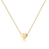 Heart Initial Necklace for Girls - 14K Gold Filled Heart Initial Necklace for Women