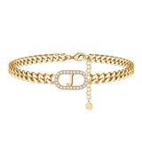 TINGN Gold Initial Ankle Bracelets for Women 14K Gold Filled Gold Anklets for Women Cuban Link Anklets for Women Handmade Gold Ankle Bracelets for Women