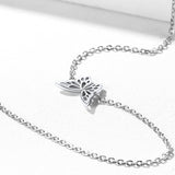 ChicSilver Butterfly Anklet for Women Girls S925 Sterling Silver Anklet Bracelet Charming Dainty Foot Jewelry for Summer Beach Party