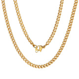 ChainsProMax Gold Necklaces for Women Curb Chain Choker 3mm 20 inch Mens Gold Chain