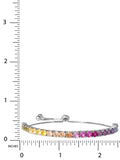 Brilliance Fine Jewelry Sterling Silver Multi Simulated Diamond Bolo Adustable Bracelet