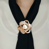 Rhinestone Scarf Ring Buckle Clip Scarf Clip Versatile Brooch Rubber Pin Backs for Lapel