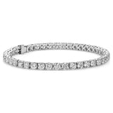 Cate & Chloe Olivia 18k White Gold Plated Silver Tennis Bracelet | Women's Bracelet with Cubic Zirconia Crystals