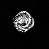 Belagio Rhinestone Metal Shank Button, Swirl Design, Silver- Sewing Fasteners